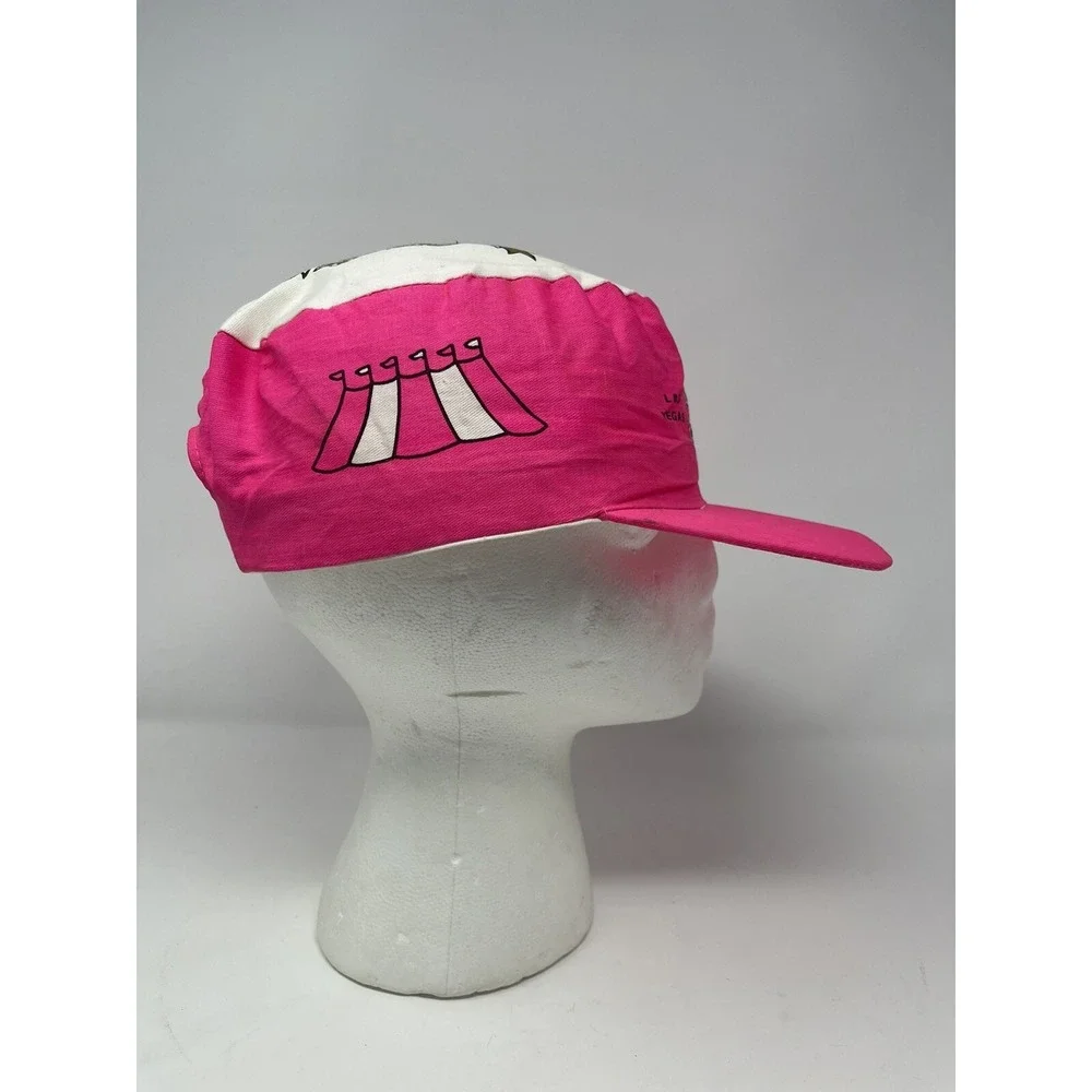 Vintage Circus Hotel Casino Hat‎ Snapback Painters Ball Cap Pink 90s Las Vegas